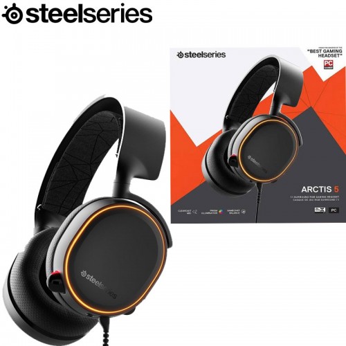 STEESERIES ARCTIS 5 RGB WIRED GAMING HEADSET - Gold One Computer